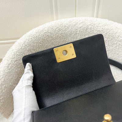 Chanel Small 20cm Boy Flap in Black Caviar and AGHW