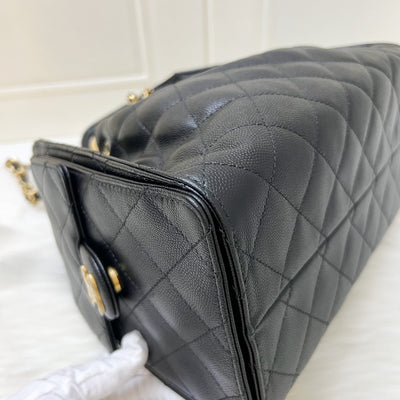 Chanel 25 Small Hobo Bag in Black Caviar and AGHW (Model: AS5293)