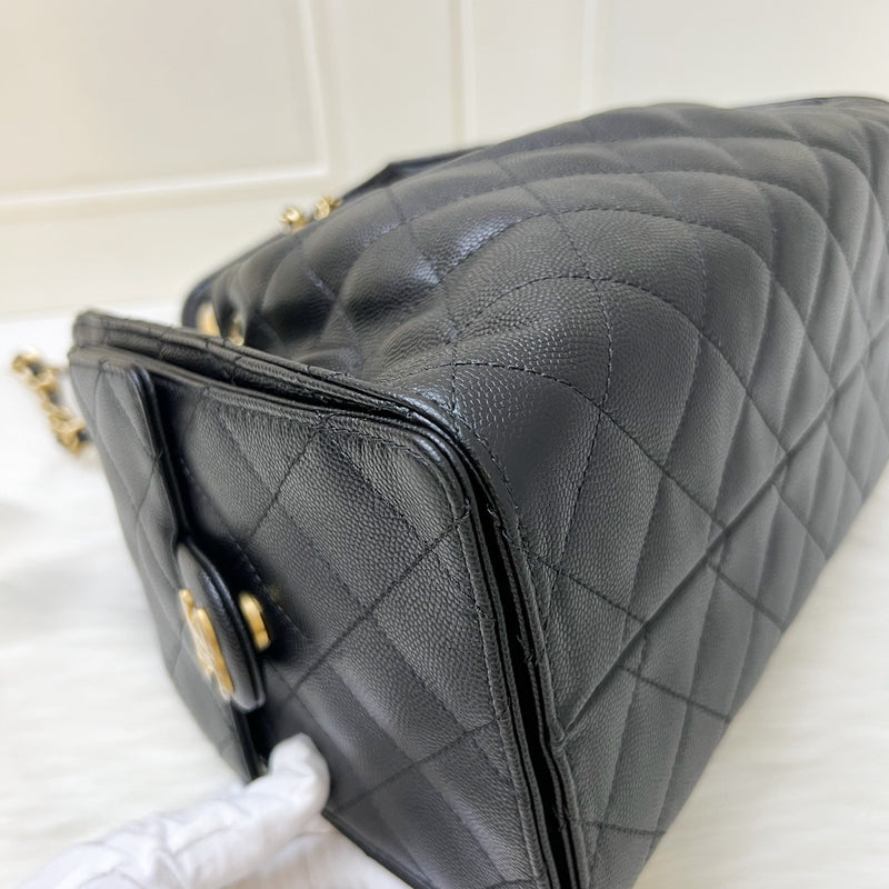Chanel 25 Small Hobo Bag in Black Caviar and AGHW (Model: AS5293)