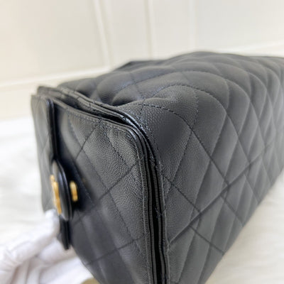 Chanel 25 Small Hobo Bag in Black Caviar and AGHW (Model: AS5293)