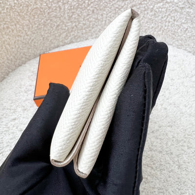 Hermes Calvi Duo Card Holder in Craie Epsom Leather and PHW