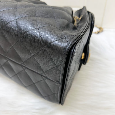 Chanel 25 Small Hobo Bag in Black Caviar and AGHW (Model: AS5293)