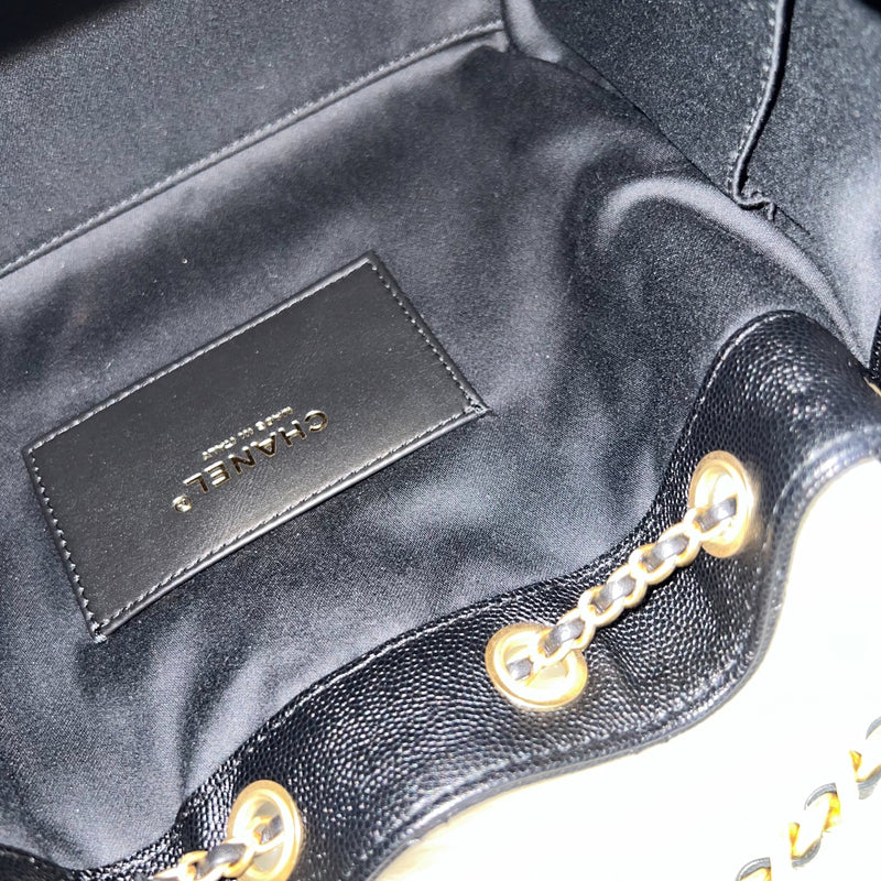 Chanel 25 Small Hobo Bag in Black Caviar and AGHW (Model: AS5293)