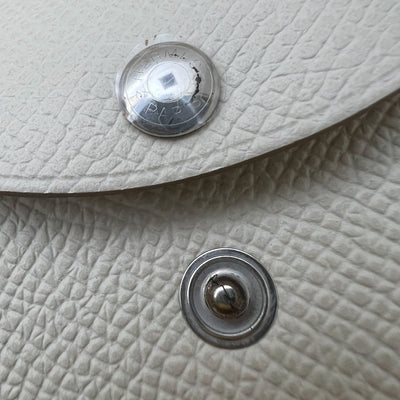 Hermes Calvi Duo Card Holder in Craie Epsom Leather and PHW
