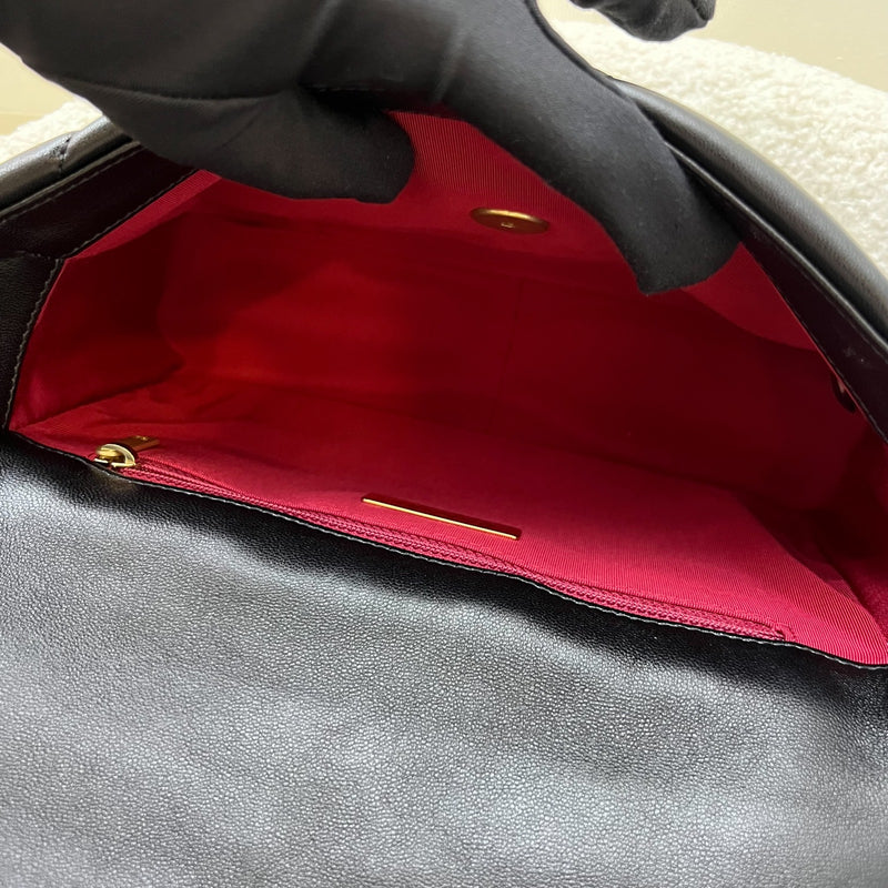 Chanel 19 Small Flap in Black Lambskin and 3-tone HW
