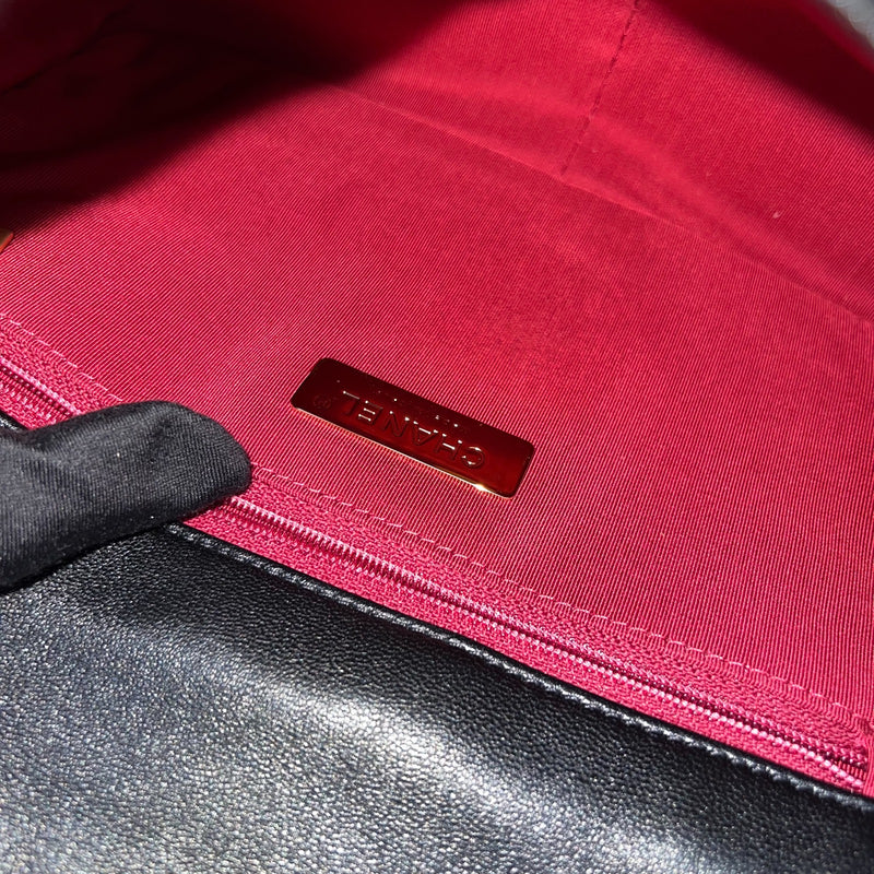 Chanel 19 Small Flap in Black Lambskin and 3-tone HW