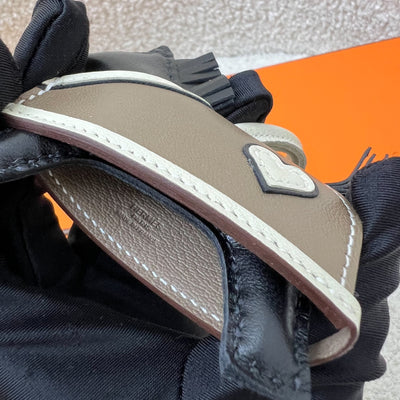 Hermes Rodeo Robeo Coeur PM Charm in Noir / Craie / Etoupe / Noir