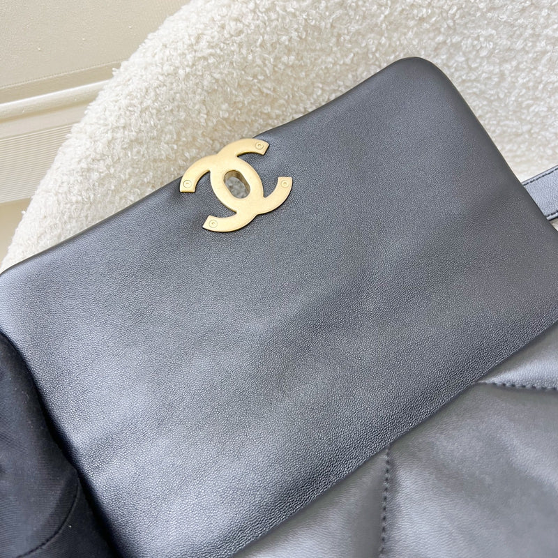 Chanel 19 Small Flap in Black Lambskin and 3-tone HW