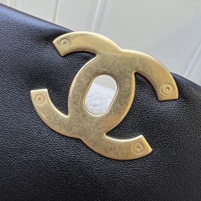 Chanel 19 Small Flap in Black Lambskin and 3-tone HW