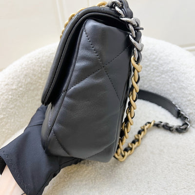 Chanel 19 Small Flap in Black Lambskin and 3-tone HW