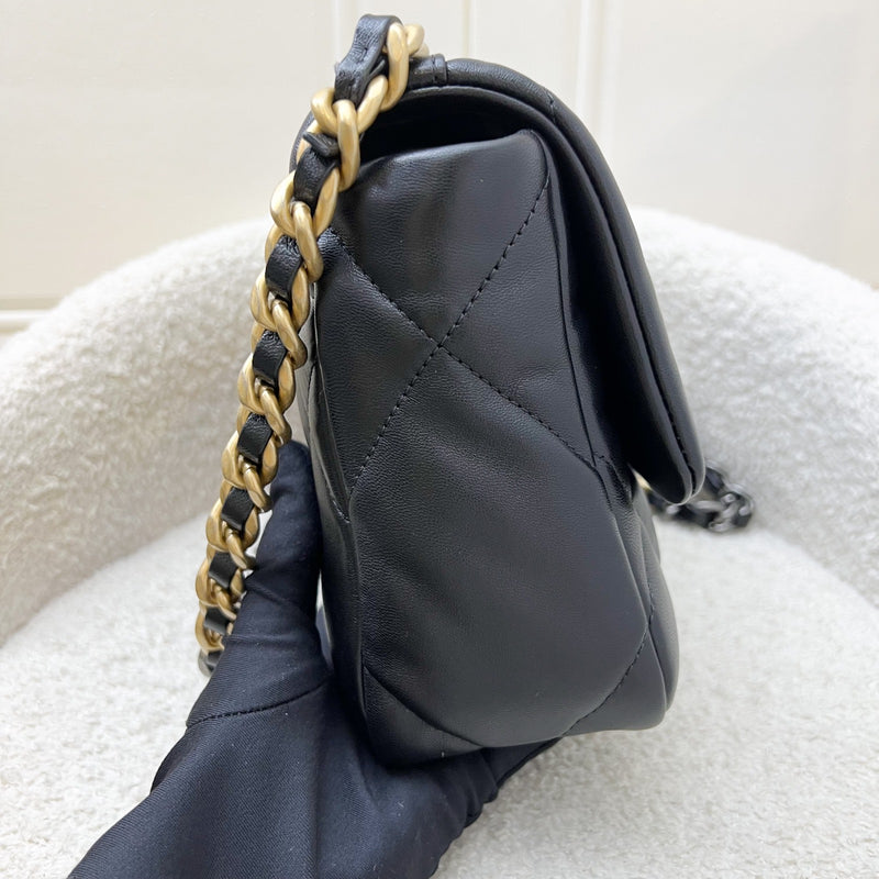 Chanel 19 Small Flap in Black Lambskin and 3-tone HW