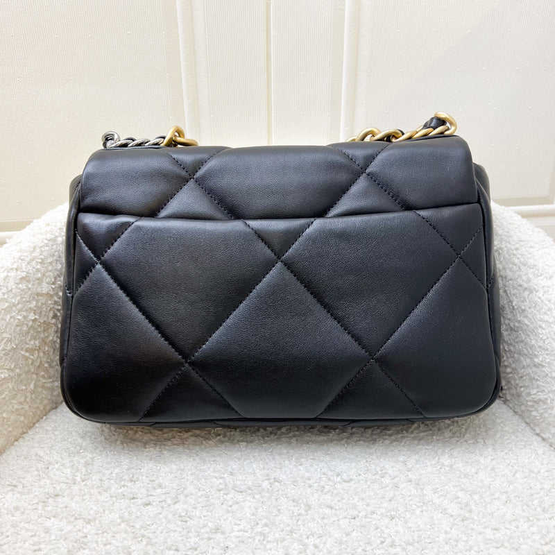Chanel 19 Small Flap in Black Lambskin and 3-tone HW