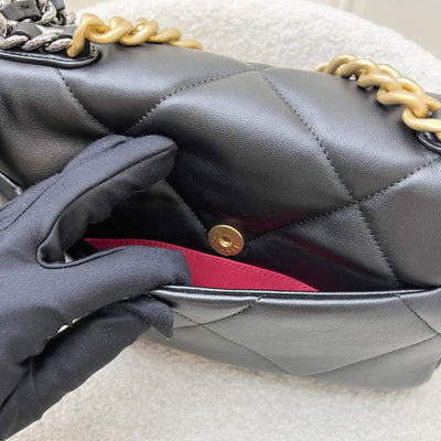 Chanel 19 Small Flap in Black Lambskin and 3-tone HW