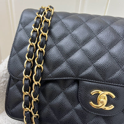 Chanel Jumbo Classic Flap DF in Black Caviar and GHW