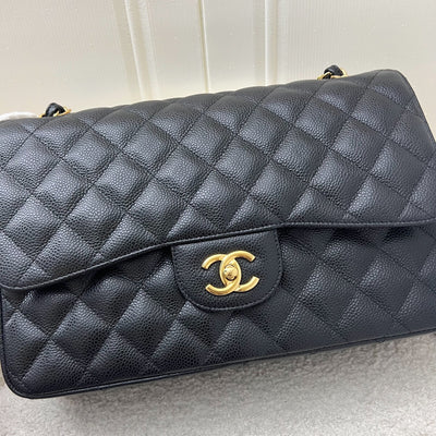 Chanel Jumbo Classic Flap DF in Black Caviar and GHW