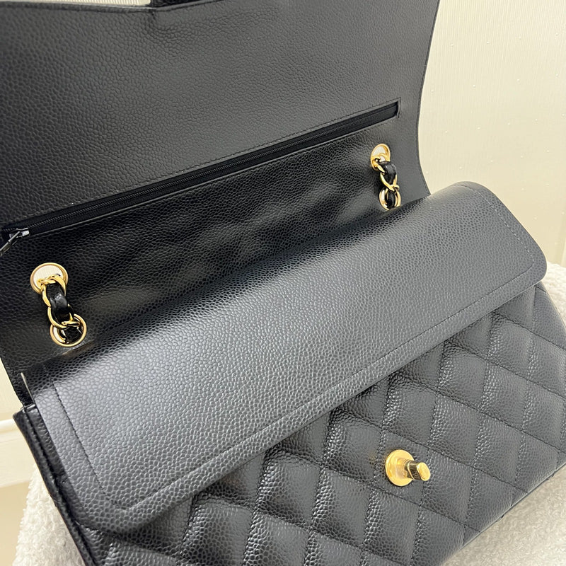 Chanel Jumbo Classic Flap DF in Black Caviar and GHW