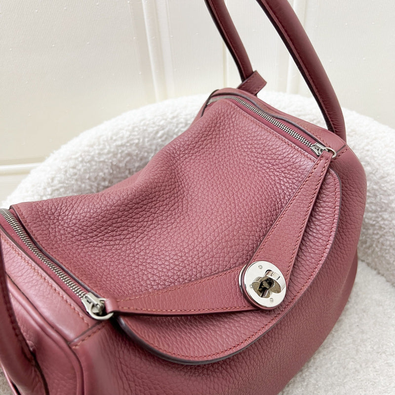 Hermes Lindy 26 in Bois De Rose Clemence Leather and PHW