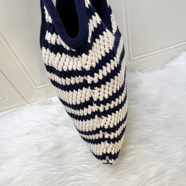 【Miu Miu】IVY SUEDE AND CROCHET BAG Women's Ivy suede and crochet tote bag | MIU MIU | 24S