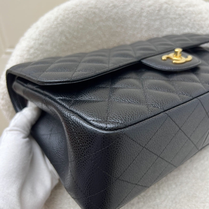 Chanel Jumbo Classic Flap DF in Black Caviar and GHW