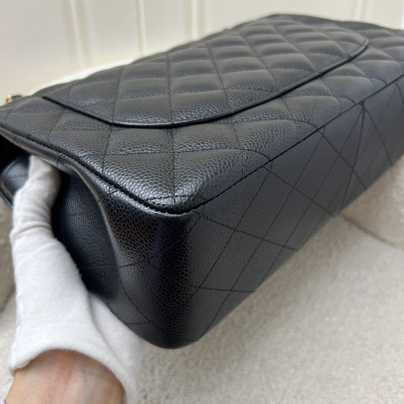 Chanel Jumbo Classic Flap DF in Black Caviar and GHW