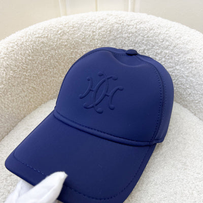 Hermes Casquette Femme Atlantic Cap in Marine Neoprene Chapeaux Size M