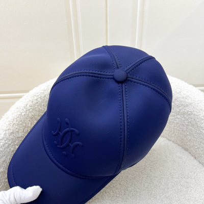 Hermes Casquette Femme Atlantic Cap in Marine Neoprene Chapeaux Size M