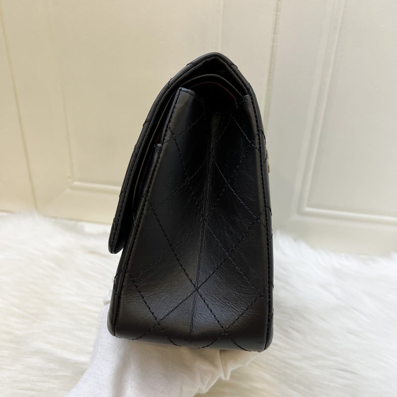 Chanel 2.55 Reissue 227 Maxi Flap in Black Aged Calfskin and AGHW