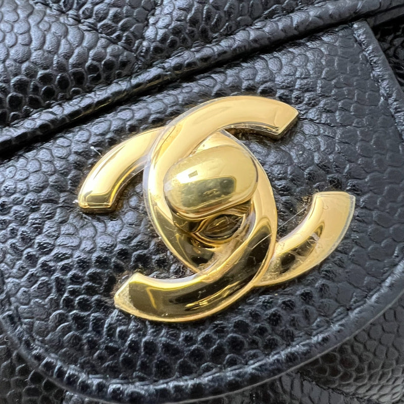 Chanel Medium Classic Flap CF in Black Caviar and GHW