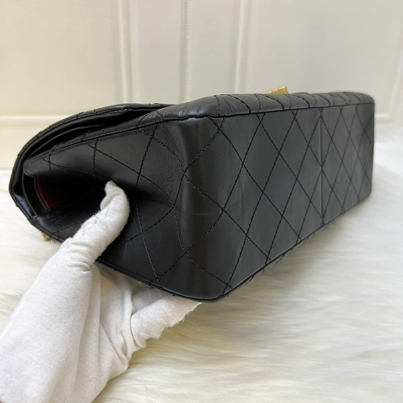 Chanel 2.55 Reissue 227 Maxi Flap in Black Aged Calfskin and AGHW