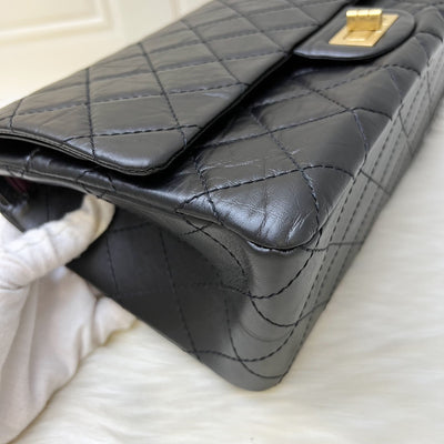 Chanel 2.55 Reissue 227 Maxi Flap in Black Aged Calfskin and AGHW