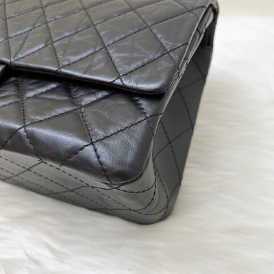 Chanel 2.55 Reissue 227 Maxi Flap in Black Aged Calfskin and AGHW
