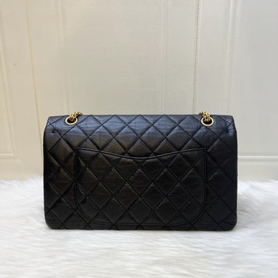 Chanel 2.55 Reissue 227 Maxi Flap in Black Aged Calfskin and AGHW