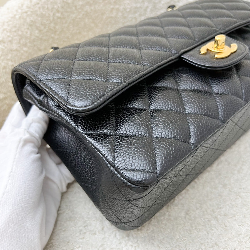 Chanel Medium Classic Flap CF in Black Caviar and GHW