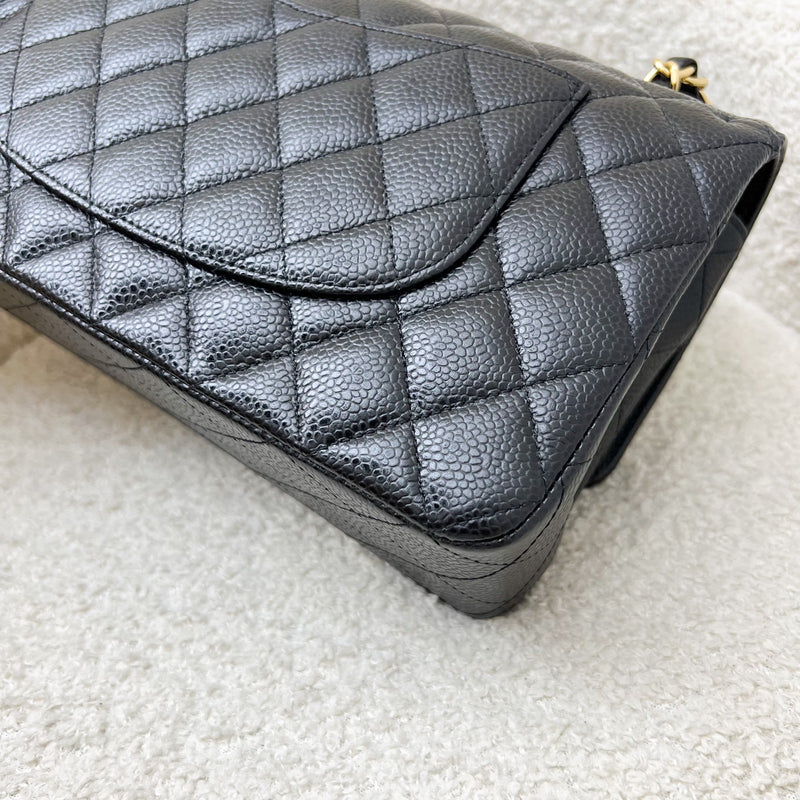 Chanel Medium Classic Flap CF in Black Caviar and GHW