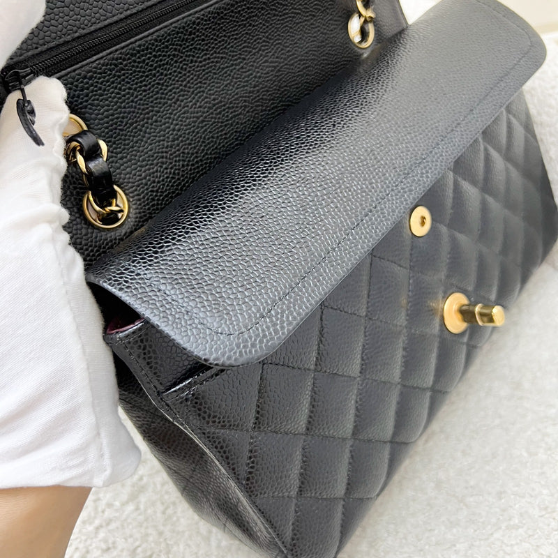 Chanel Medium Classic Flap CF in Black Caviar and GHW