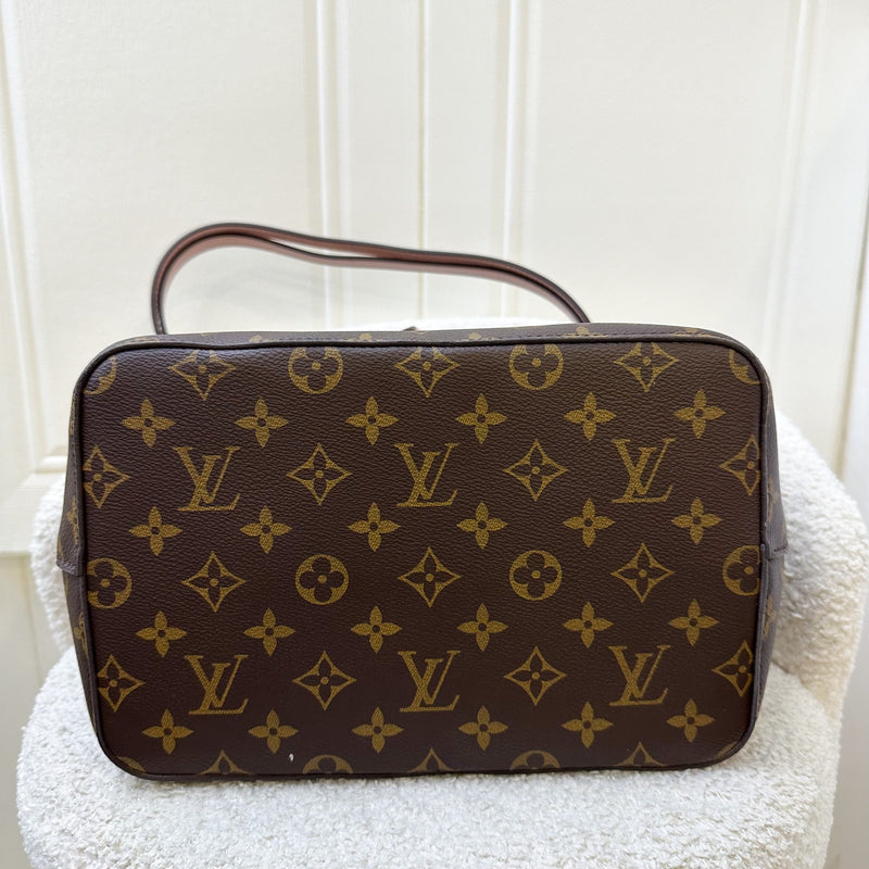 LV Neonoe MM in Monogram Canvas, Pink Strap and GHW