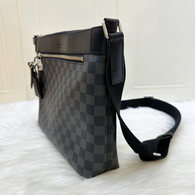 LV Mick PM Men's Shoulder Bag in Black Damier Graphite SHW