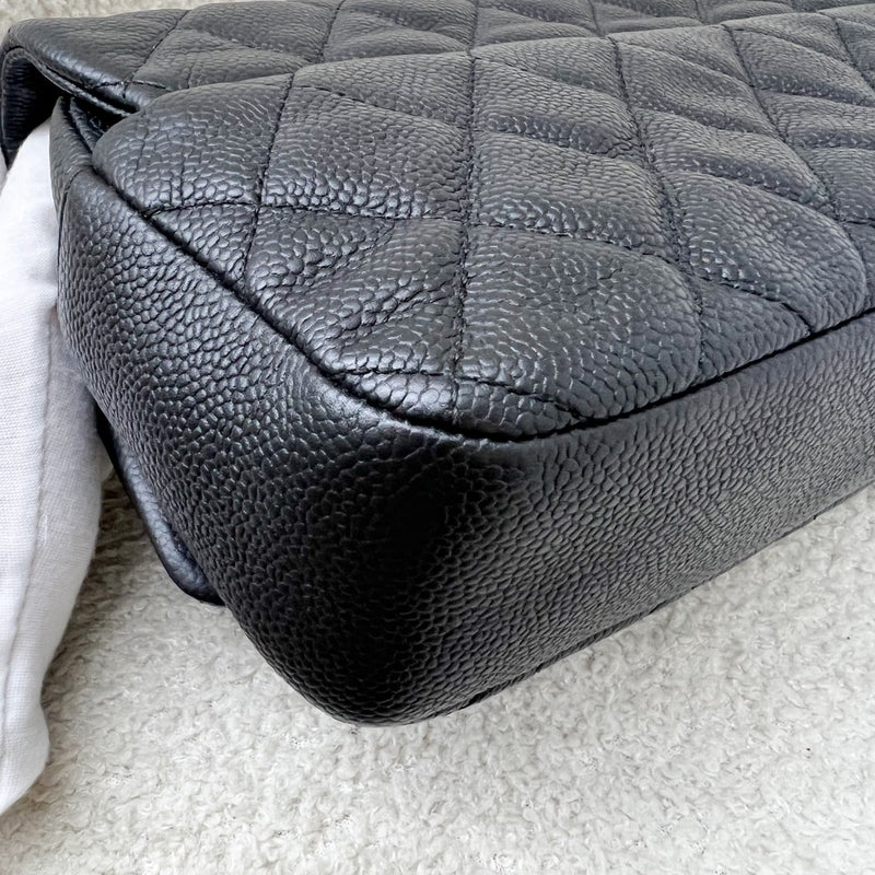 Chanel Easy Caviar Medium Flap Bag in Black Caviar and SHW