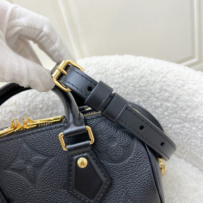 LV Speedy Bandouliere 20 in Black Giant Monogram Empreinte Leather and GHW