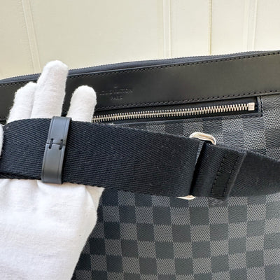 LV Mick PM Men's Shoulder Bag in Black Damier Graphite SHW