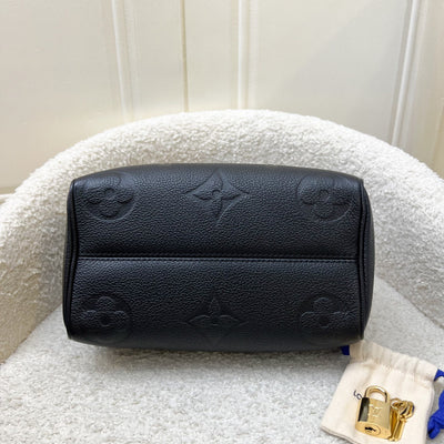 LV Speedy Bandouliere 20 in Black Giant Monogram Empreinte Leather and GHW
