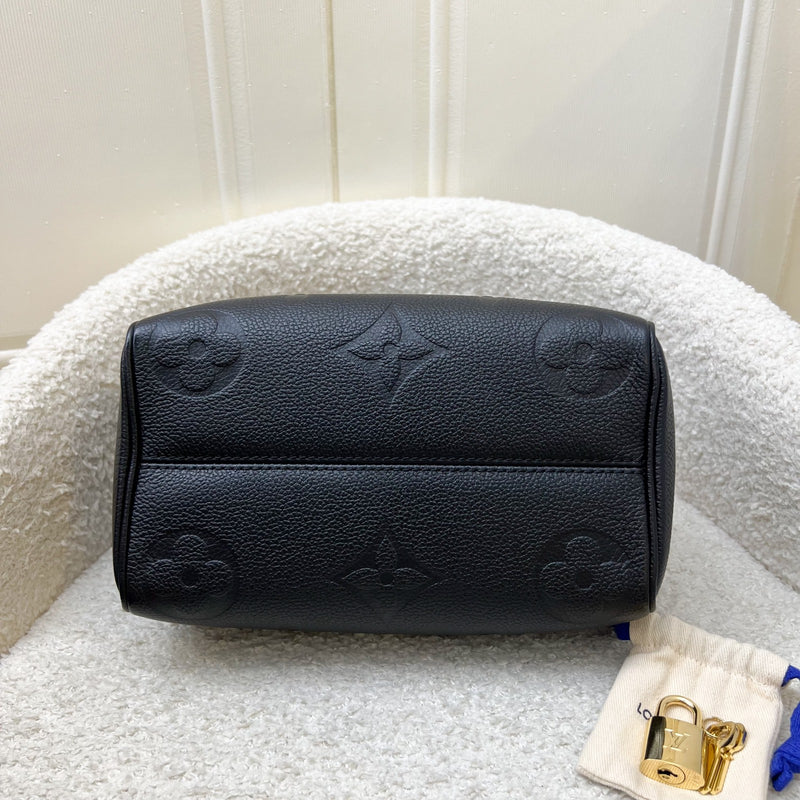 LV Speedy Bandouliere 20 in Black Giant Monogram Empreinte Leather and GHW