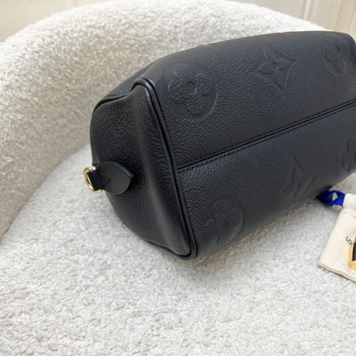 LV Speedy Bandouliere 20 in Black Giant Monogram Empreinte Leather and GHW