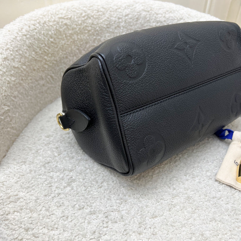 LV Speedy Bandouliere 20 in Black Giant Monogram Empreinte Leather and GHW