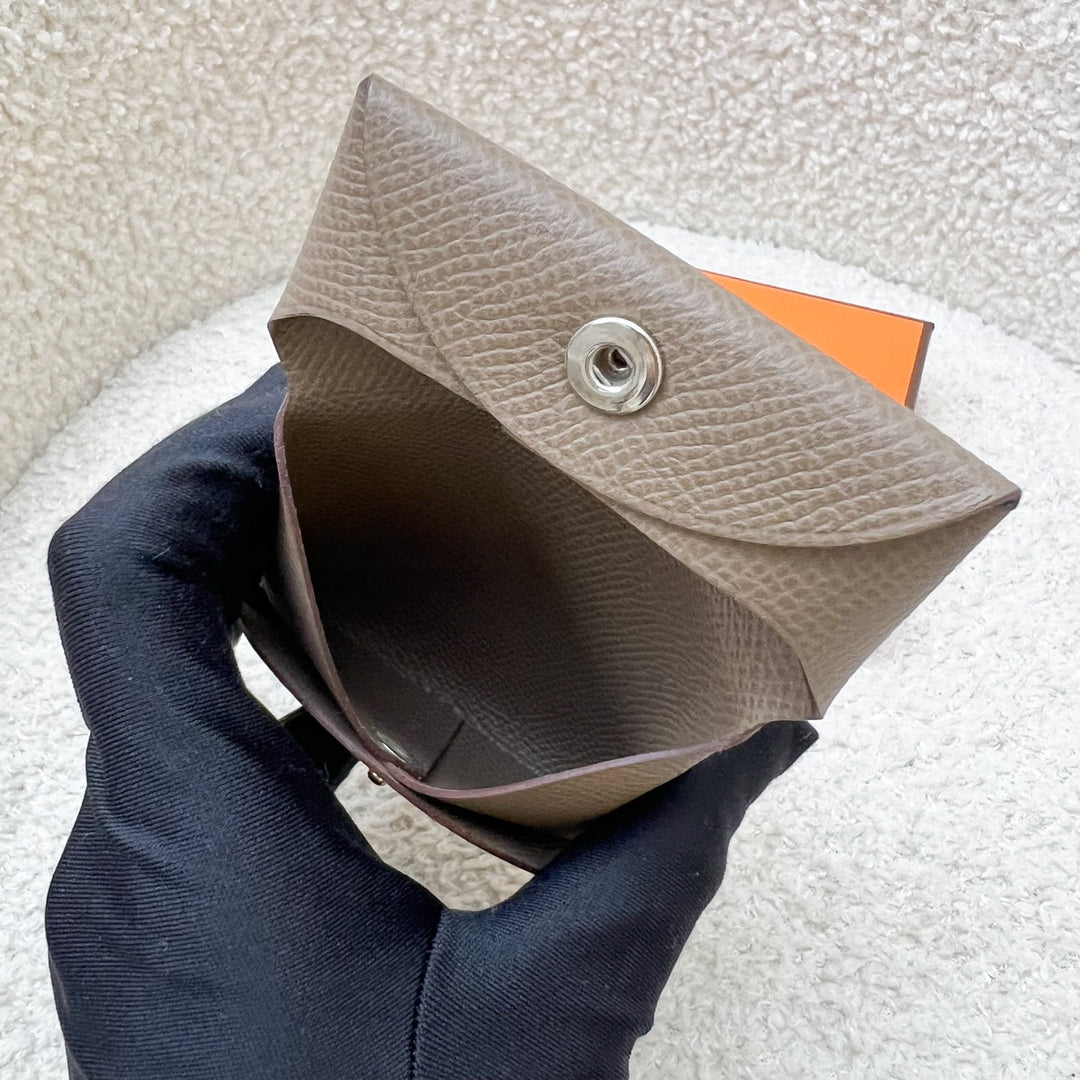 Hermès Bastia Coin Purse in Etoupe Epsom Leather and PHW – Brands