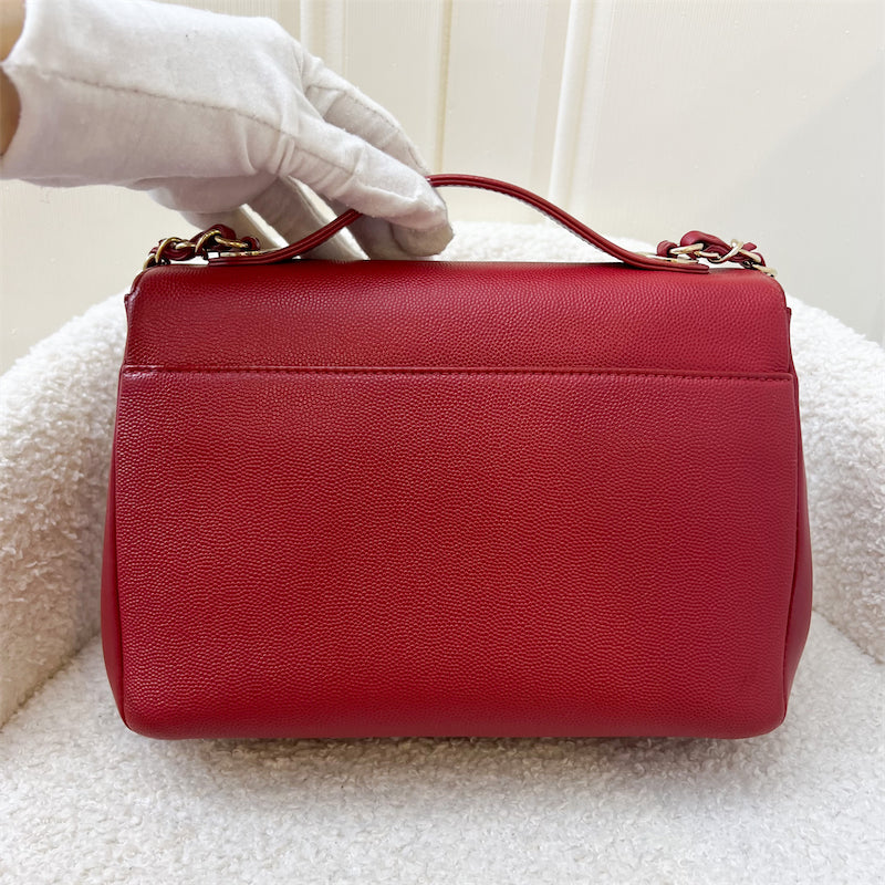 Chanel Medium Business Affinity Flap in Red Caviar and GHW