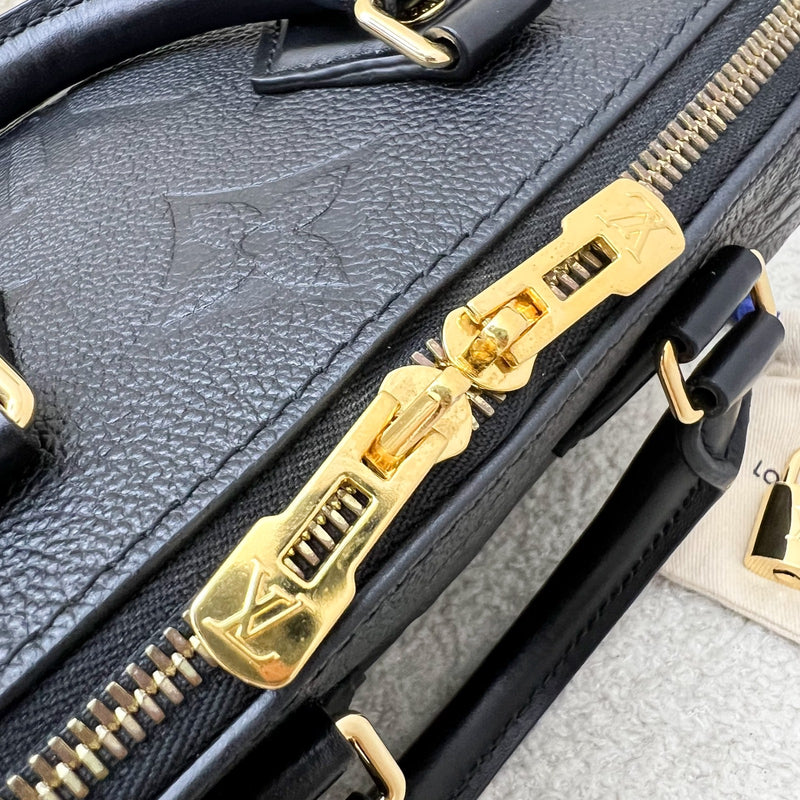 LV Speedy Bandouliere 20 in Black Giant Monogram Empreinte Leather and GHW