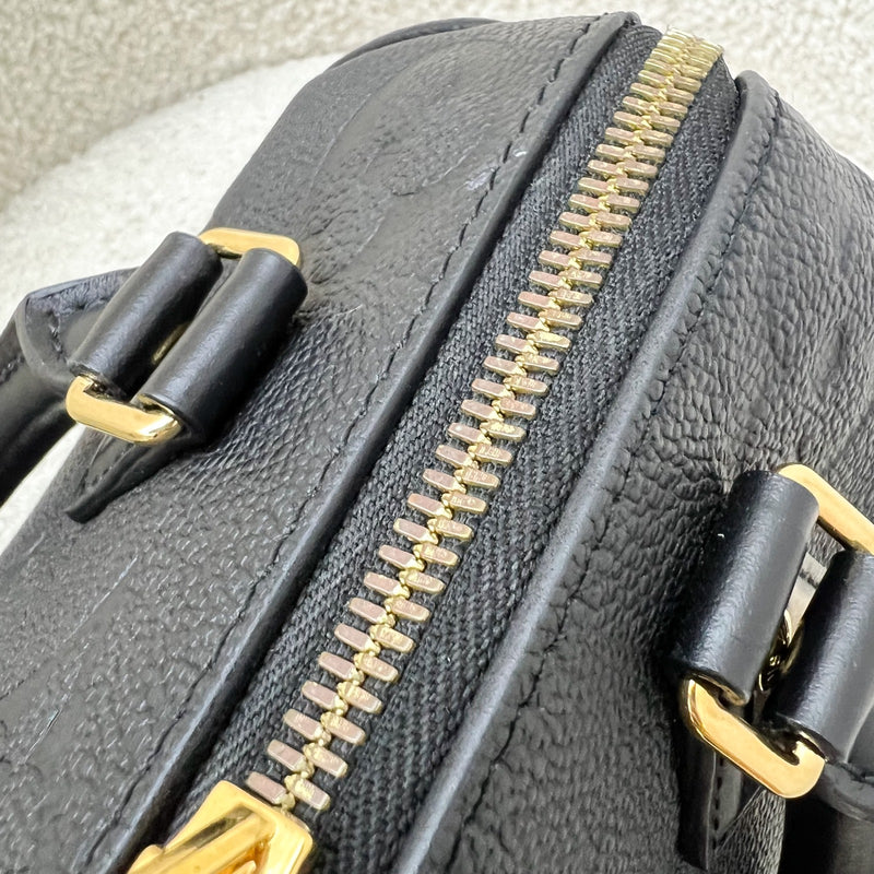 LV Speedy Bandouliere 20 in Black Giant Monogram Empreinte Leather and GHW