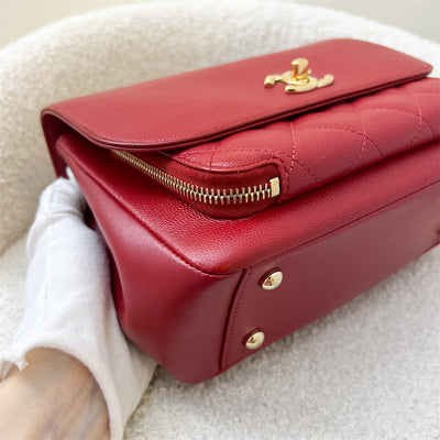 Chanel Medium Business Affinity Flap in Red Caviar and GHW