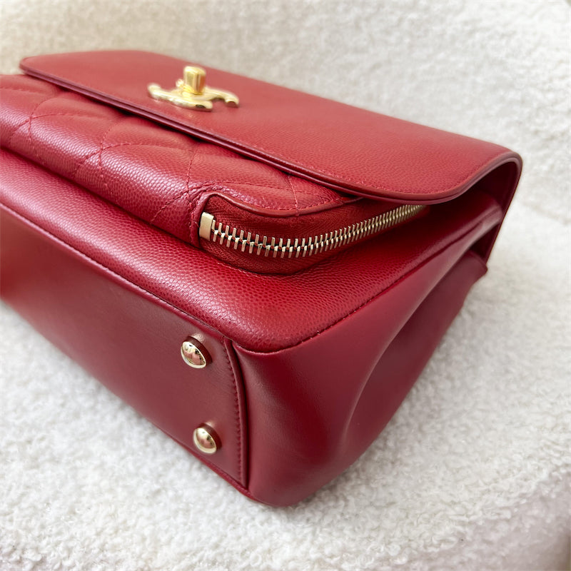 Chanel Medium Business Affinity Flap in Red Caviar and GHW